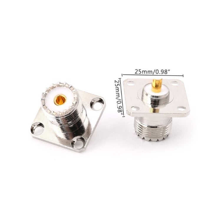 5 PCS UHF SO239 Female Flange Panel Chassis Cover Mount Adapter 5 PCS UHF SO239 Female Flange Panel Chassis Cover Mount Adapter